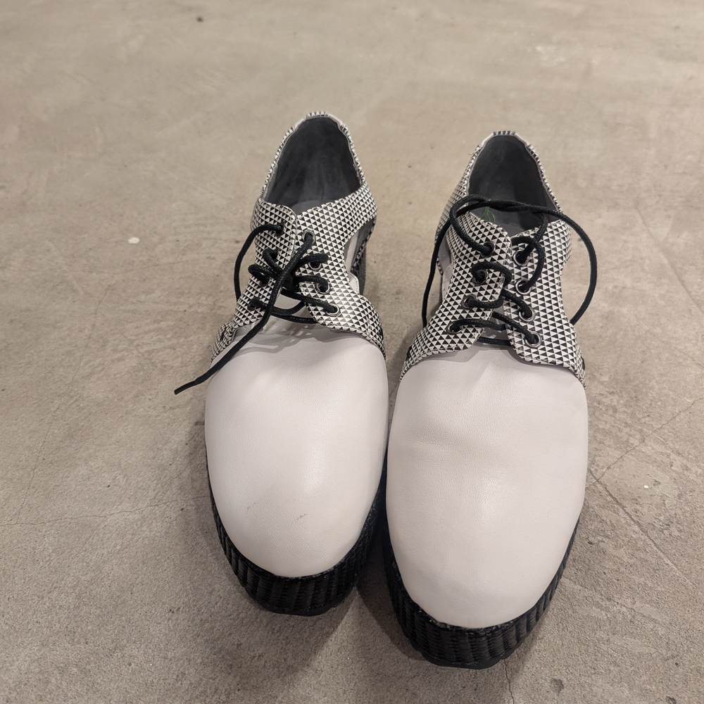 Mam'Zelle black and White Leather Shoes